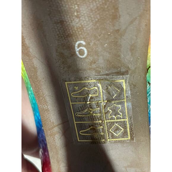 Jeffrey Campbell Bullet Platform Heels Womens Sz 6 Rainbow LGBTQ Pride Handmade - Picture 8 of 13